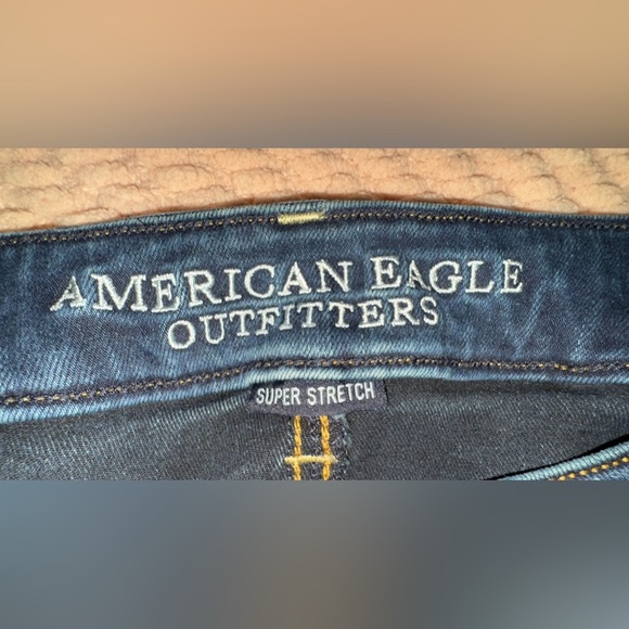 American Eagle Blue Denim Women's super stretch skinny Jeggings. Size 10. VGUC - Picture 7 of 13